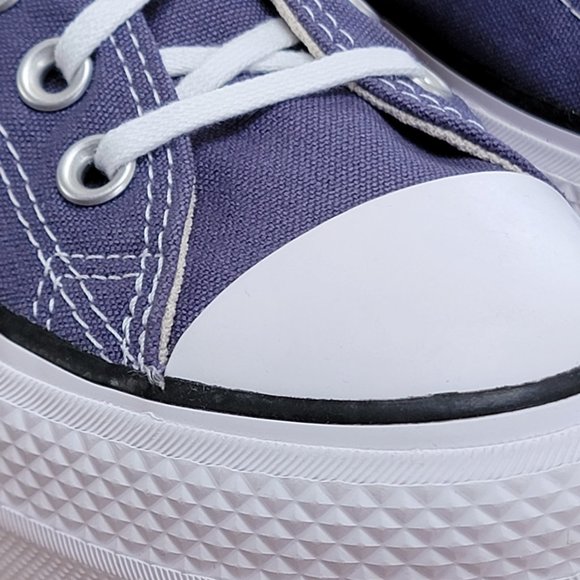 Converse Women's CTAS Lift Ox Canvas 571405C Steel/White/Black Size 9 - Picture 6 of 10